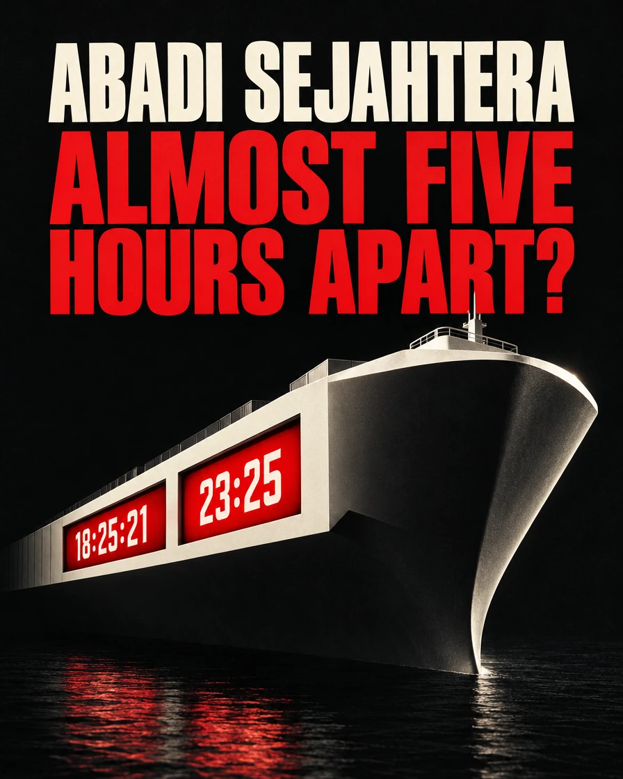 ABADI SEJAHTERA: a tin-ore vessel detention, and two clocks that do not align