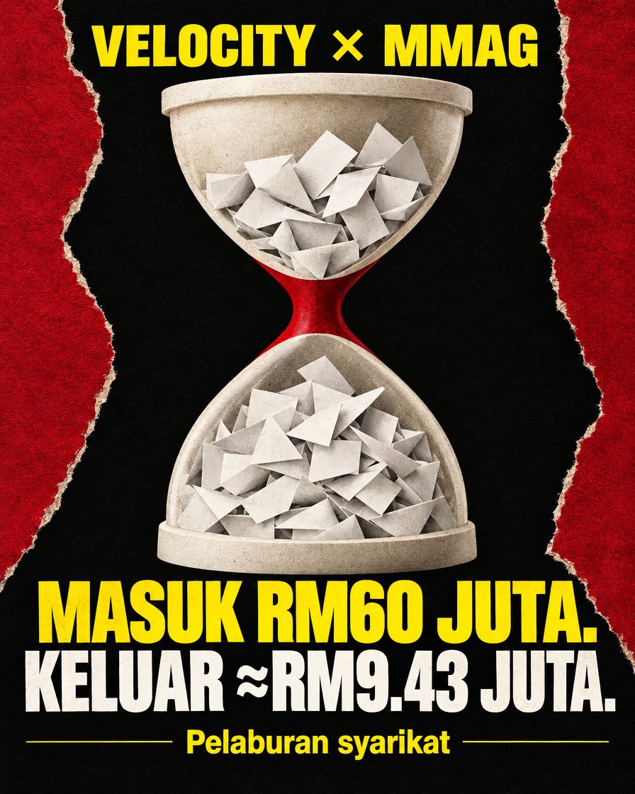 Dato Ben, Velocity dan MMAG: masuk RM60 juta, keluar kira-kira RM9.43 juta